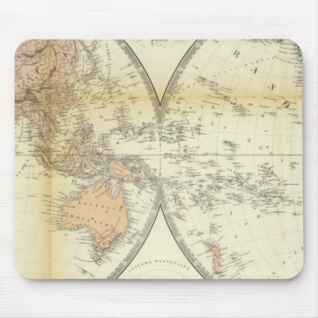 Eastern and Western Hemispheres Mouse Mat (Front)