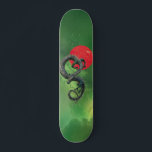 Eastern Asian Dragon Red Sun Nebula Skateboard<br><div class="desc">This design may be personalised by choosing the customise option to add text or make other changes. If this product has the option to transfer the design to another item, please make sure to adjust the design to fit if needed. Contact me at colorflowcreations@gmail.com if you wish to have this...</div>