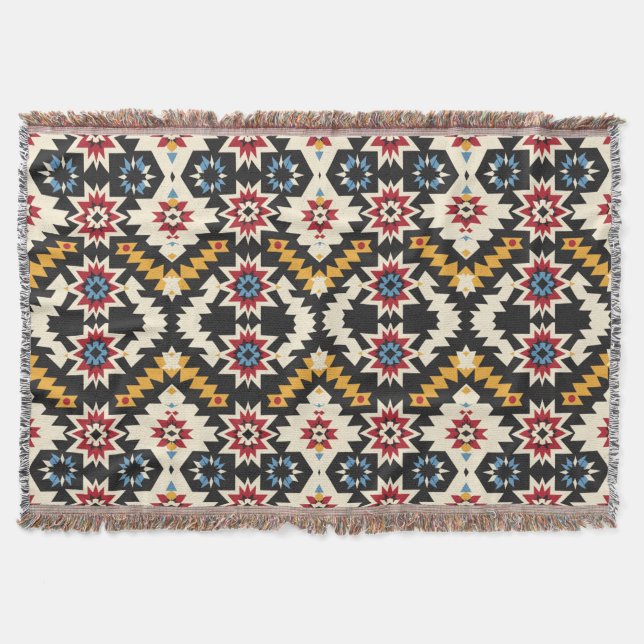 Eastern Band of Cherokee Throw Blanket (Front)