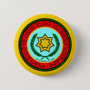 Eastern Band Of The Cherokee Seal 6 Cm Round Badge