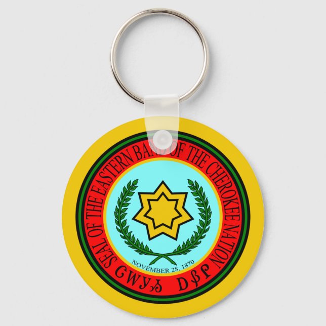 Eastern Band Of The Cherokee Seal Key Ring (Front)