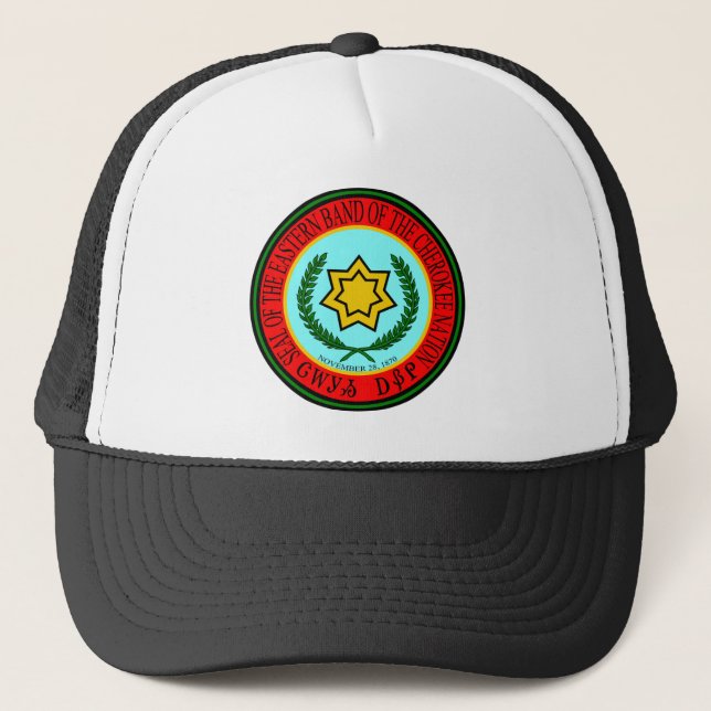 Eastern Band Of The Cherokee Seal Trucker Hat (Front)