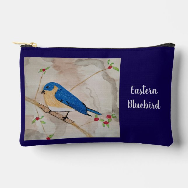 Eastern Bluebird Accessory Pouch (Front)