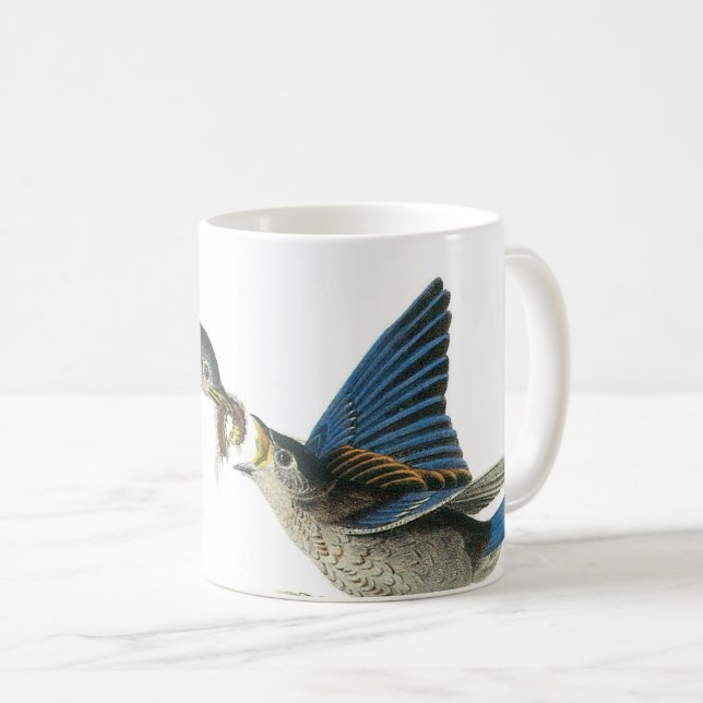 Eastern Bluebird by Audubon Coffee Mug (Front Right)
