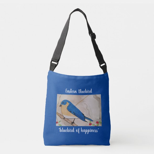 Eastern Bluebird Crossbody Bag (Front)
