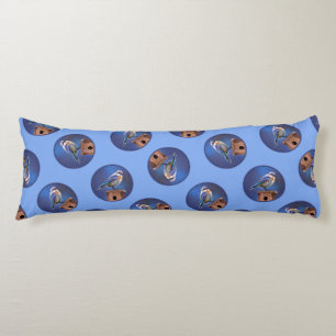 Eastern Bluebird Female Painting Original Bird Art Body Cushion