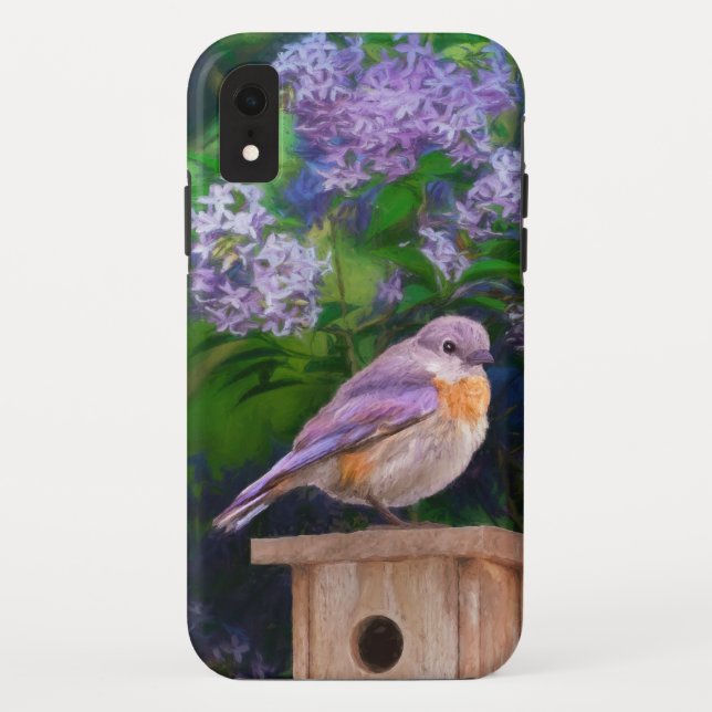 Eastern Bluebird in Snow - Original Photograph Case-Mate iPhone Case (Back)