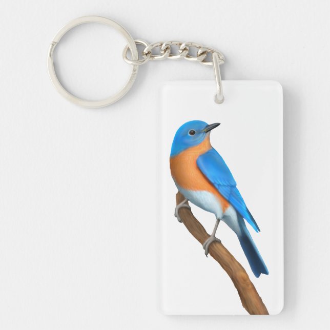 Eastern Bluebird Wild Bird Keychain (Front)