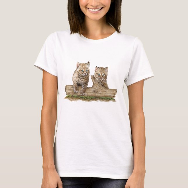 Eastern Bobcat Kittens T-shirt (Front)