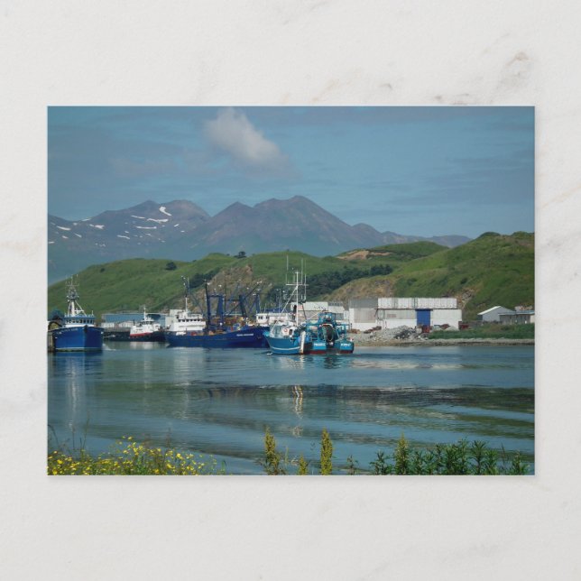 Eastern Channel, Dutch Harbour, AK Postcard (Front)