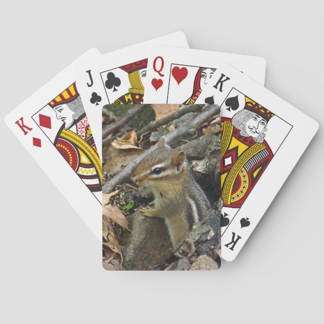 Eastern Chipmunk - Tamias striatus Playing Cards (Back)