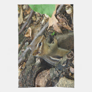 Eastern Chipmunk - Tamias striatus Tea Towel
