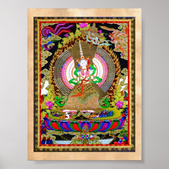 Eastern Cool Tibetan Thangka Usnisa Sitatapatra Poster (Front)