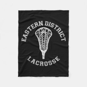 Eastern District Lacrosse Girls Lax Retro Distress Fleece Blanket