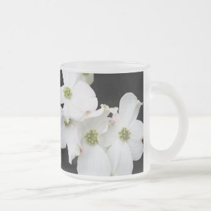 Eastern Dogwood Blossoms - Cornus florida Frosted Glass Coffee Mug