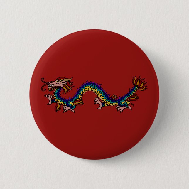 Eastern Dragon 6 Cm Round Badge (Front)