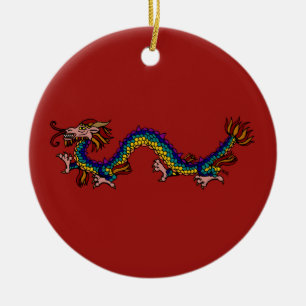 Eastern Dragon Ceramic Tree Decoration