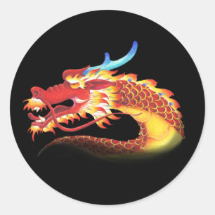 Eastern Dragon Classic Round Sticker