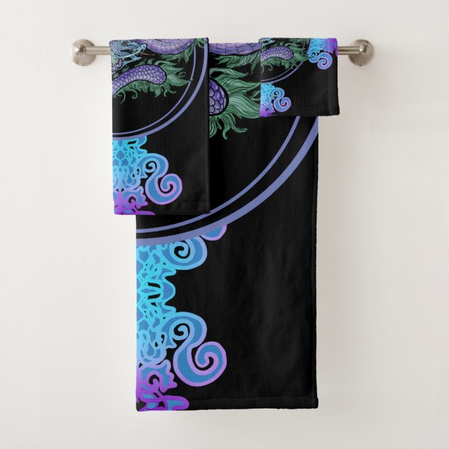 Eastern Dragon Eternity Bath Towel Set (Insitu)