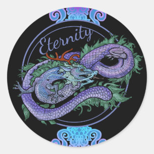 Eastern Dragon Eternity Classic Round Sticker