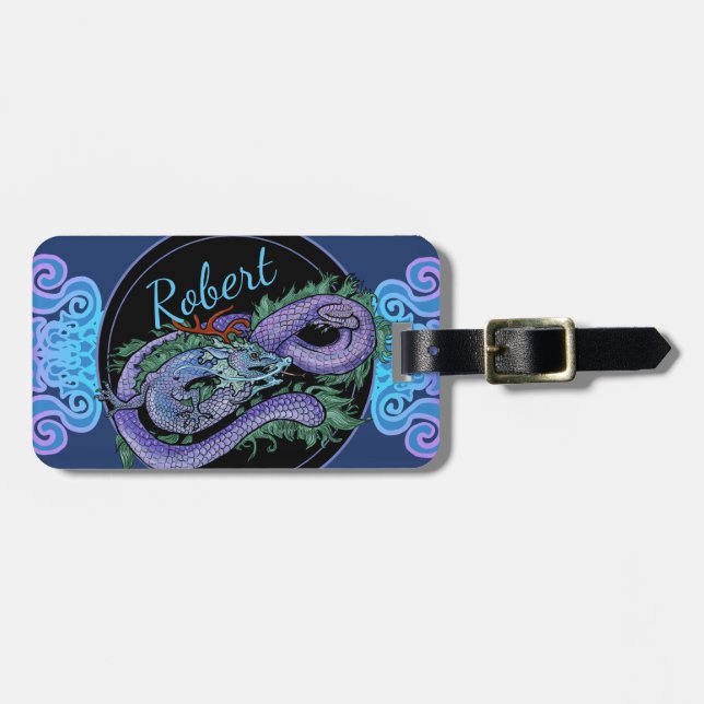 Eastern Dragon Eternity Luggage Tag (Front Horizontal)