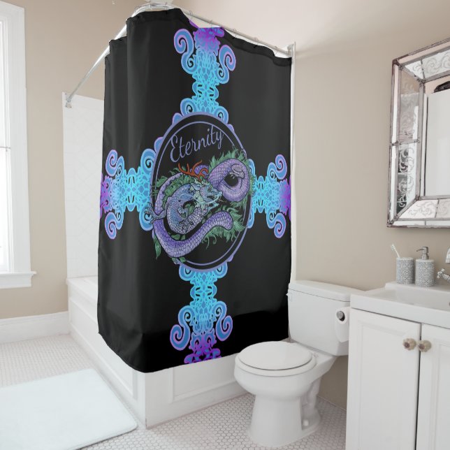 Eastern Dragon Eternity Shower Curtain (In Situ)