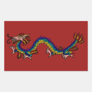 Eastern Dragon Rectangular Sticker