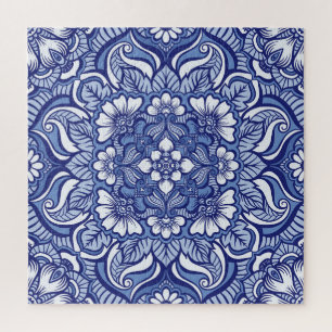 Eastern Ethnic Henna Seamless Pattern Jigsaw Puzzle
