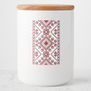 Eastern Europe Pattern, Traditional Folk, Folklore Food Label