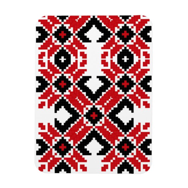Eastern Europe Pattern, Traditional Folk, Folklore Magnet (Vertical)