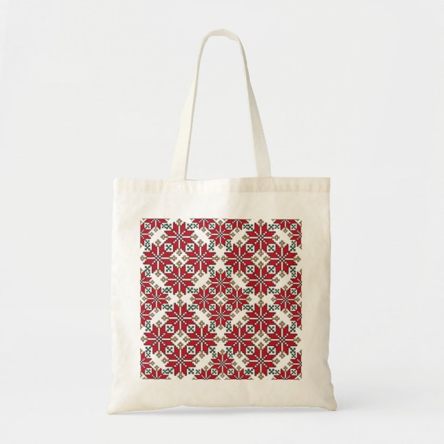 Eastern Europe Pattern, Traditional Folk, Folklore Tote Bag (Front)