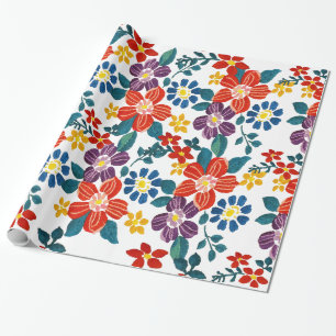Eastern Europe Pattern, Traditional Folk, Folklore Wrapping Paper