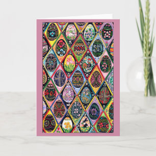 Eastern European Easter Eggs Holiday Card