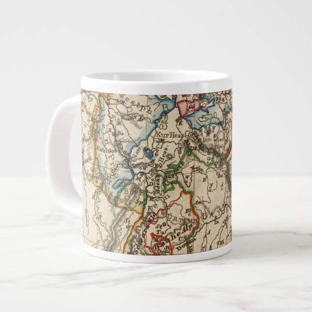 Eastern European Map Large Coffee Mug (Front Left)