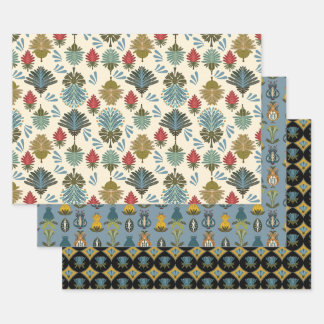 Eastern floral pattern gift wrap