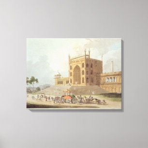 Eastern Gate of the Jummah Musjid at Delhi, from ' Canvas Print