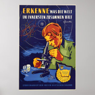 Eastern German Poster FDJ Course work of the Free