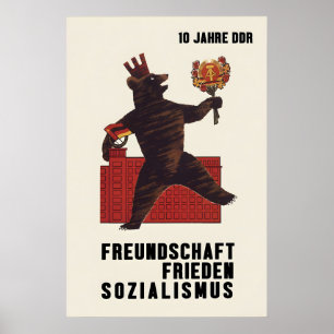 Eastern Germany Poster 10 years GDR Peace