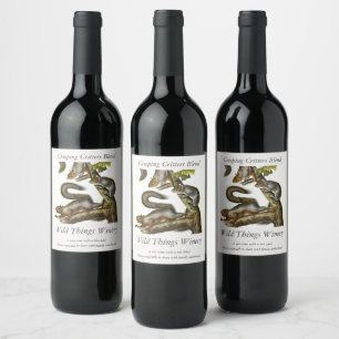 Eastern Grey Squirrel (Migratory Squirrel) Audubon Wine Label