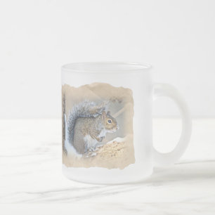 Eastern Grey Squirrel - Sciurus carolinensis Frosted Glass Coffee Mug