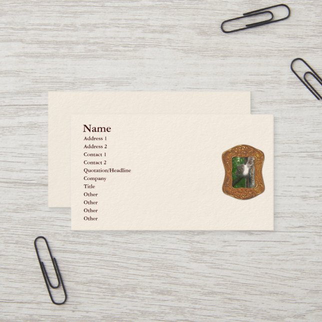 Eastern Grey Squirrel (Sciurus carolinensis) Items Business Card (Front/Back In Situ)