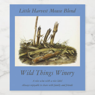 Eastern Harvest Mouse or Little Harvest Mouse Wine Label