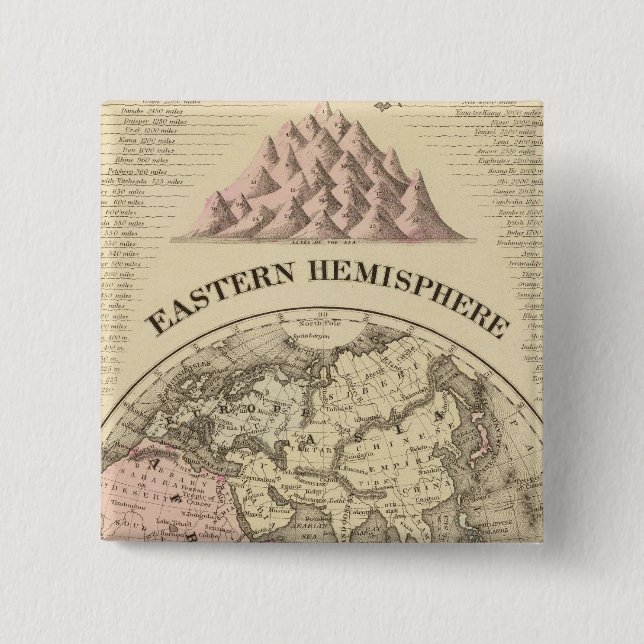 Eastern Hemisphere 15 Cm Square Badge (Front)