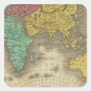 Eastern Hemisphere 15 Square Sticker