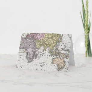 Eastern Hemisphere Atlas Map Holiday Card