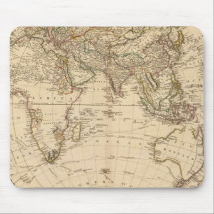 Eastern Hemisphere Circular Map Mouse Mat