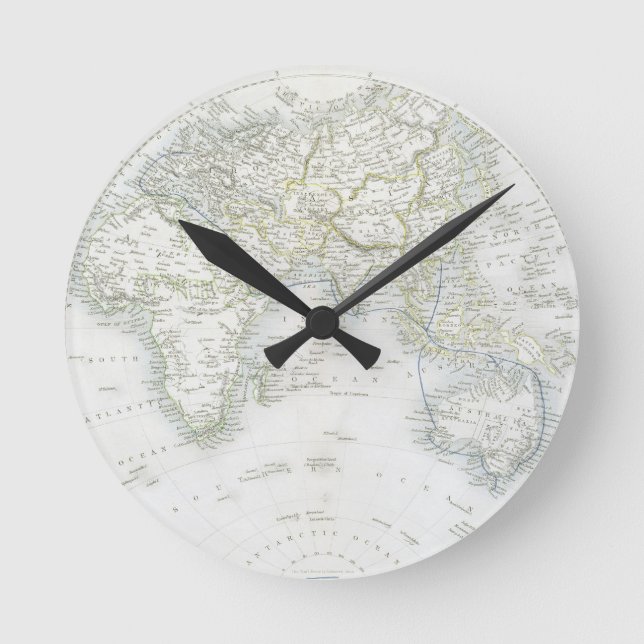 Eastern Hemisphere, from a Series of World Maps pu Round Clock (Front)