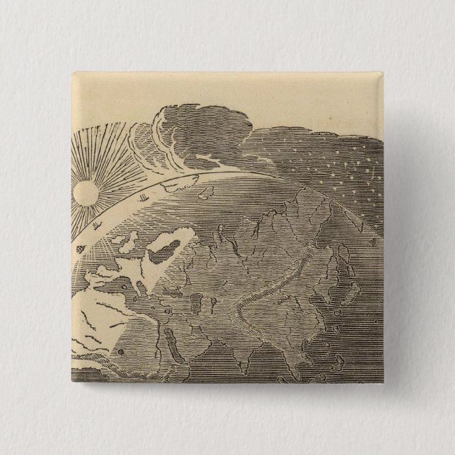 Eastern Hemisphere Map by Goodrich 15 Cm Square Badge (Front)