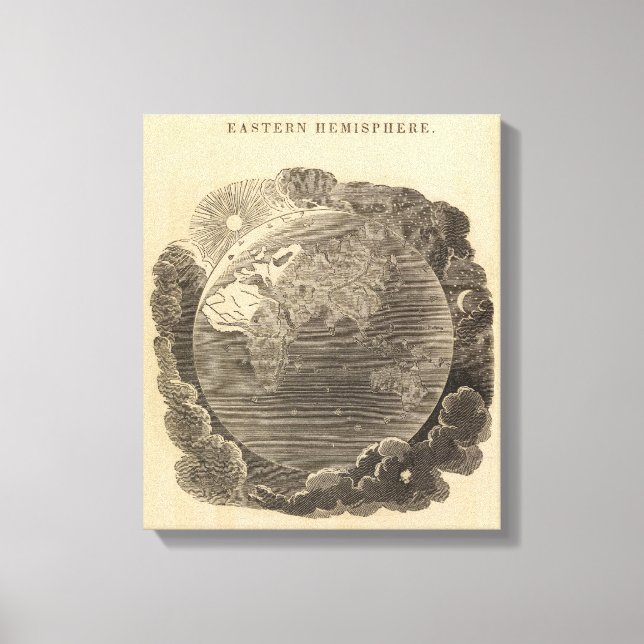 Eastern Hemisphere Map by Goodrich Canvas Print (Front)