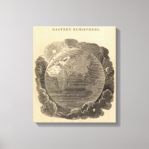 Eastern Hemisphere Map by Goodrich Canvas Print